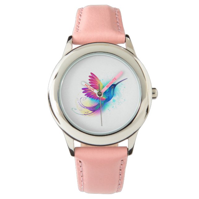 Reloj De Pulsera Colibrí arcoiris exótica (Anverso)