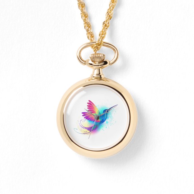 Reloj De Pulsera Colibrí arcoiris exótica (Anverso)