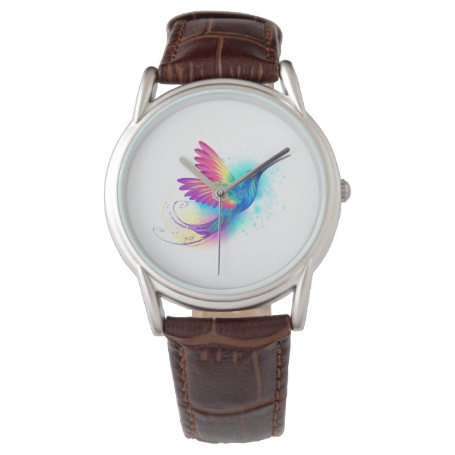 Reloj De Pulsera Colibrí arcoiris exótica (Anverso)