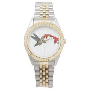Reloj De Pulsera Colibrí Y Crocosmia
