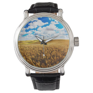 Reloj De Pulsera Colinas onduladas de trigo maduro