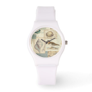 Reloj De Pulsera Collage de conchas marinas