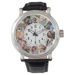 Reloj De Pulsera Collage de fotos 12 personalizado moderno