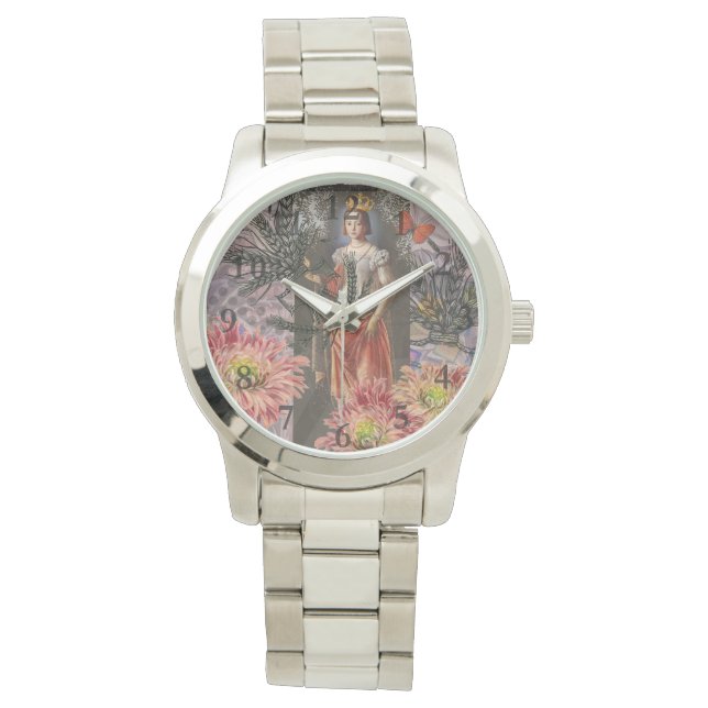 Reloj De Pulsera Collage de la Diosa Celestial Virgo: Celestial Vin (Anverso)