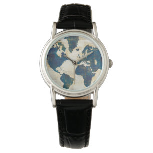 Reloj De Pulsera Collage del mapa del mundo