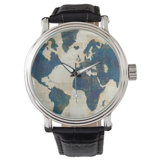 Reloj De Pulsera Collage del Mapa Mundial (Anverso)