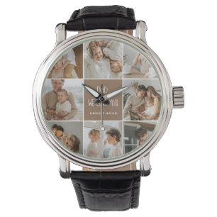 Reloj De Pulsera Collage Photo Dad We Love Happy Fathers Day