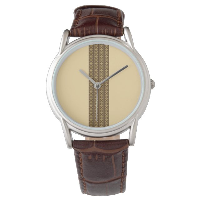 Reloj De Pulsera Collar de cruz Telet - Comienza en marrón (Anverso)