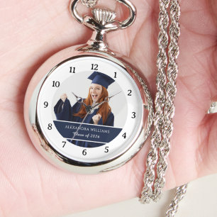 Reloj De Pulsera Collar de graduado con nombre de foto personalizad