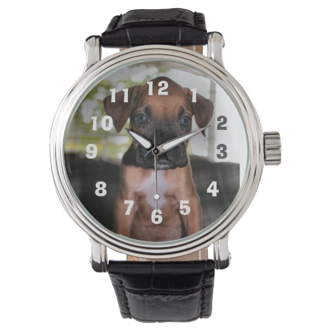 Reloj De Pulsera Collar de plata de bebé boxer (Anverso)