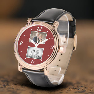 Reloj De Pulsera Collar de recuerdo de Familia Moderna con 2 fotos