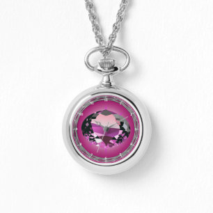 Reloj De Pulsera Collar Redondo de Piedra de Nacimiento de Octubre,