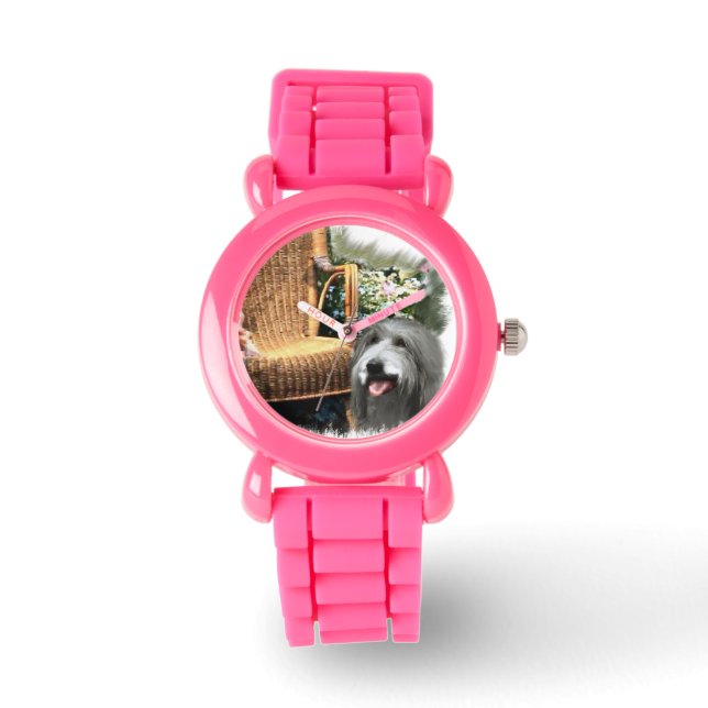Reloj De Pulsera Collie Art con barba (Anverso)