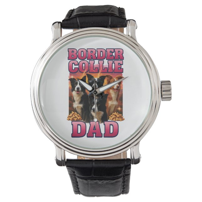 Reloj De Pulsera Collie de frontera    (Anverso)