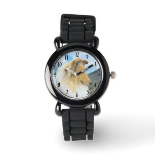 Reloj De Pulsera Collie in Mountains (Rough) Pintura - Perro Art