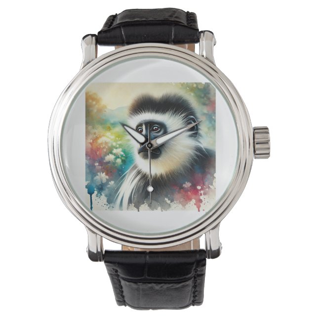 Reloj De Pulsera Colobus Monkey 160724AREF250 - Watercolor (Anverso)