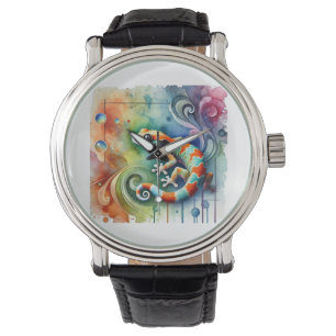 Reloj De Pulsera Colombian leaftoed gecko 210724AREF126 - Watercolo