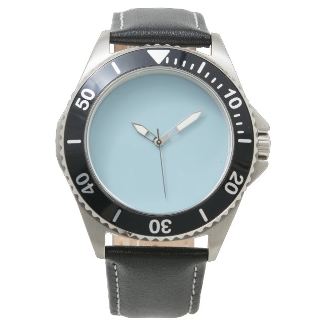 Reloj De Pulsera Color claro azul sólido (Anverso)