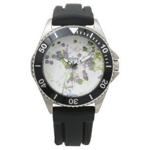 Reloj De Pulsera Color del agua estilo romántico flor diseño floral