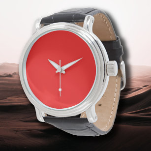 Reloj De Pulsera Color rojo sólido   Clásica   Elegante   Trendy