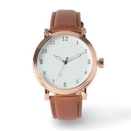 Reloj De Pulsera Color sólido blanco escarpado | Clásica | Elegante