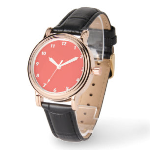 Reloj De Pulsera Color sólido coral vivo