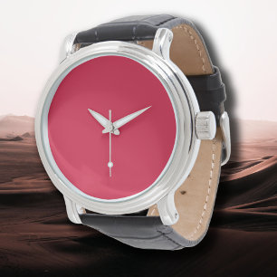 Reloj De Pulsera Color sólido Crimson   Clásica   Elegante   Trendy