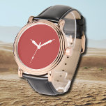 Reloj De Pulsera Color sólido de ladrillo de fuego | Clásica | Eleg<br><div class="desc">Color sólido de ladrillo de fuego | Clásica | Elegante | Trendy | Elegante | Regalo</div>