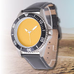 Reloj De Pulsera Color sólido de mandarina | Clásica | Elegante<br><div class="desc">Color sólido de mandarina | Clásica | Elegante | Trendy | Elegante | Regalo</div>