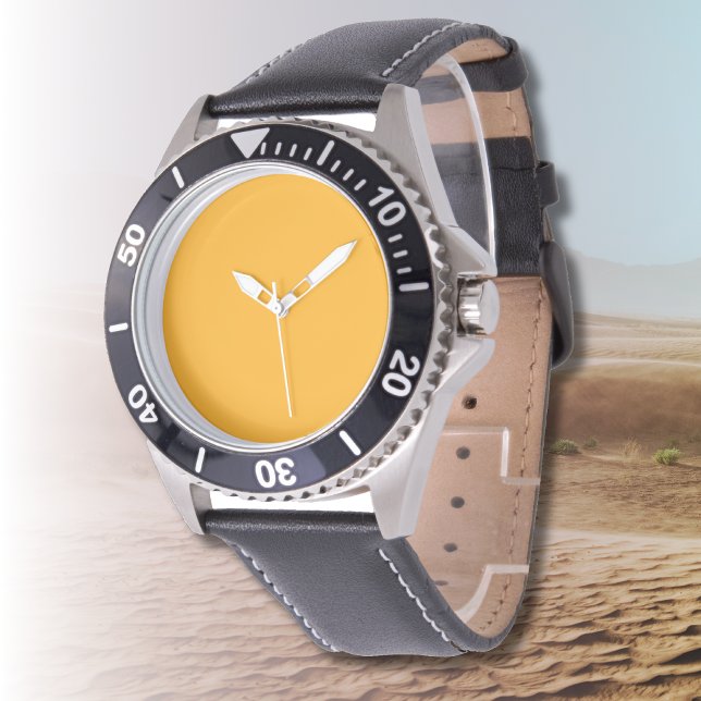 Reloj De Pulsera Color sólido de mandarina | Clásica | Elegante (Subido por el creador)
