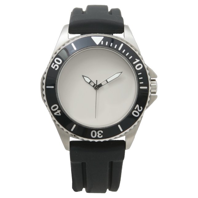 Reloj De Pulsera Color sólido del café blanco (Anverso)