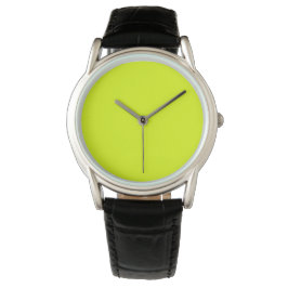 Reloj De Pulsera Color sólido Neon Chartreuse | Clásica