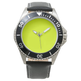 Reloj De Pulsera Color sólido Neon Chartreuse | Clásica