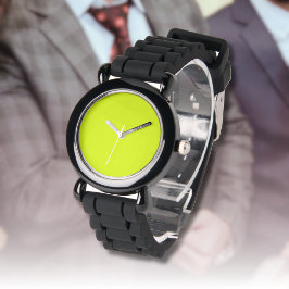 Reloj De Pulsera Color sólido Neon Chartreuse | Clásica