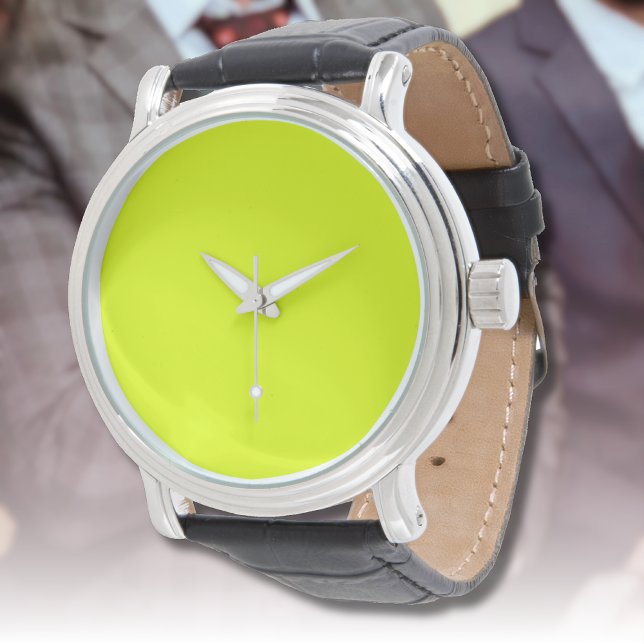 Reloj De Pulsera Color sólido Neon Chartreuse | Clásica (Subido por el creador)