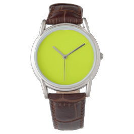 Reloj De Pulsera Color sólido Neon Chartreuse | Clásica