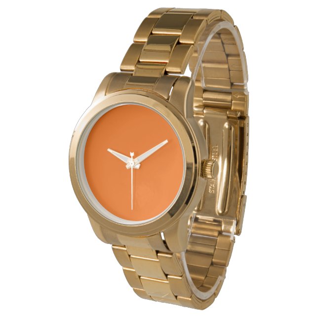 Reloj De Pulsera color sólido neón naranja (Angular)