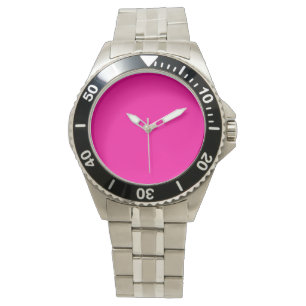 Reloj De Pulsera Color sólido neón rosado