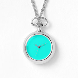 Reloj De Pulsera Color sólido neón turquesa | Clásica