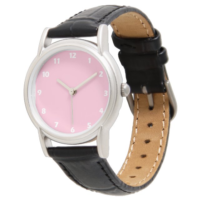 Reloj De Pulsera Color sólido rosa del bebé (Angular)