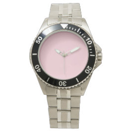 Reloj De Pulsera Color sólido rosa pastel | Clásica | Elegante