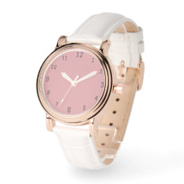 Reloj De Pulsera Color sólido rosa Rosa de Rubor | Clásica | Elegan