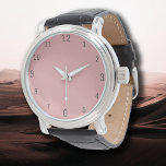 Reloj De Pulsera Color sólido rosa Rosa de Rubor | Clásica | Elegan<br><div class="desc">Color sólido rosa Rosa de Rubor | Tonos rosas | Clásica | Elegante | Trendy | Elegante | Diseño profesional</div>
