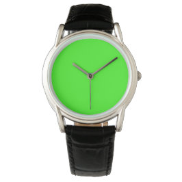 Reloj De Pulsera Color sólido verde neón | Clásica