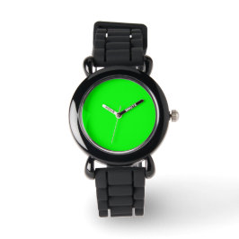 Reloj De Pulsera Color sólido verde neotelítrico | Clásica