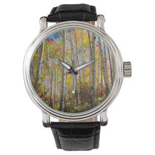 Reloj De Pulsera Colores de otoño de árboles de Aspen 5