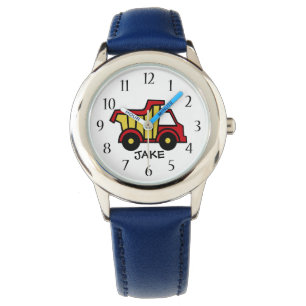 Reloj De Pulsera Colores primarios del camión de volcado de constru
