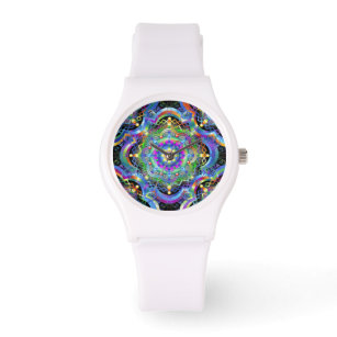 Reloj De Pulsera Colores psicodélicos del Universo de Mandala