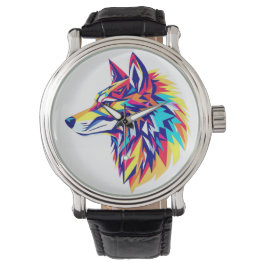 Reloj De Pulsera Colorful Geometric Wolf eWatch Watch