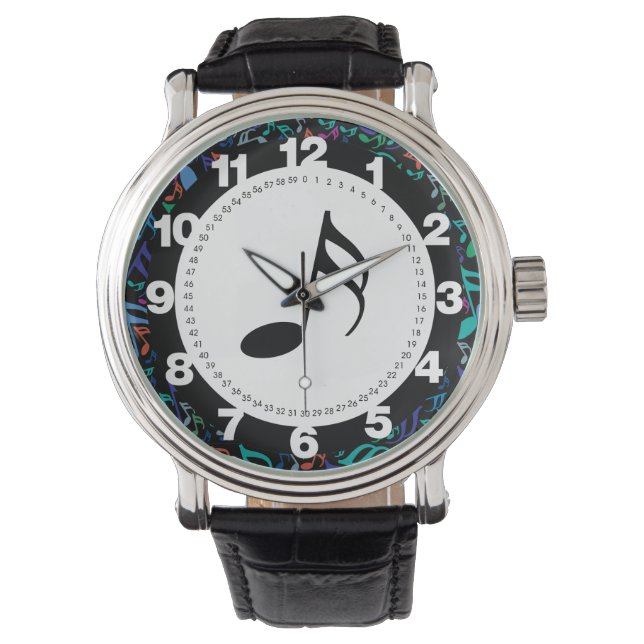 Reloj De Pulsera Colorful Music Notes (Anverso)